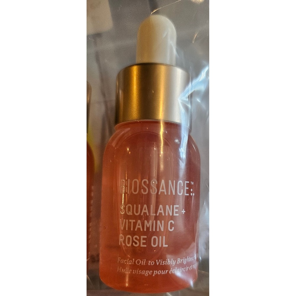 Biossance Squalane + Vitamin C Rose Oil - Facial Oil Brighten - 12ml‎ TWO PACK